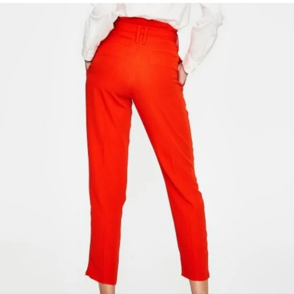 â¤ď¸ NWT! BODEN MELINDA HIGH RISE PLEATED TIE WAIST FLOWY TAPERED PAPERBAG PANTS - Picture 4 of 14